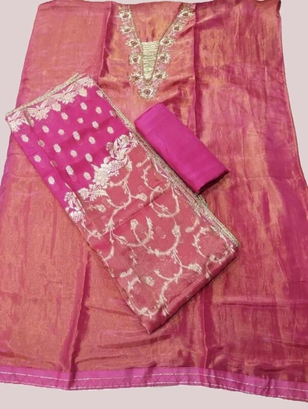 Copper Pure Shimmer Unstitched Suit