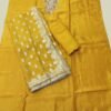 Yellow Pure Shimmer Unstitched Suit