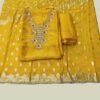 Yellow Pure Shimmer Unstitched Suit
