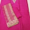 Pink Chanderi Unstitched Suit