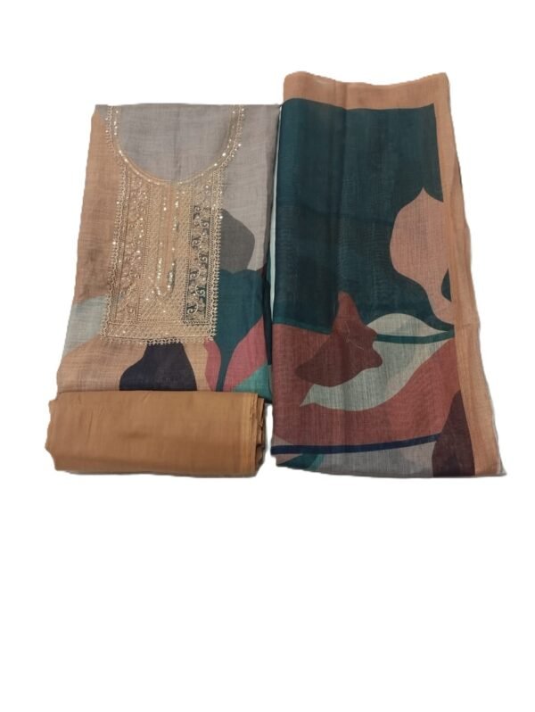 Digital Print Pure Linen Unstitched Suit
