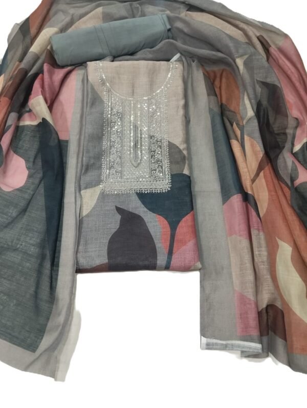 Digital Print Pure Linen Suit