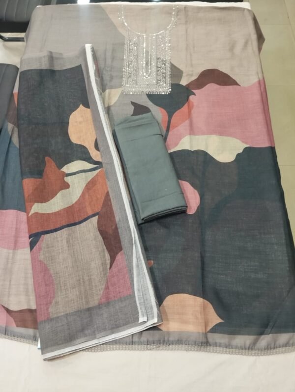 Digital Print Pure Linen Suit