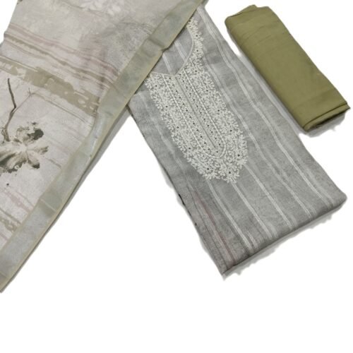 Digital Print Pure Linen Unstitched Suit
