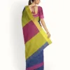 BSOS0042-1(6) Navy Blue Handloom Pure Linen Saree