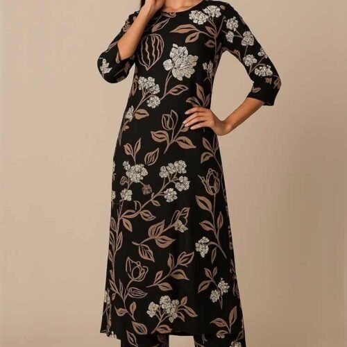 Black Stitched Co-ord Set