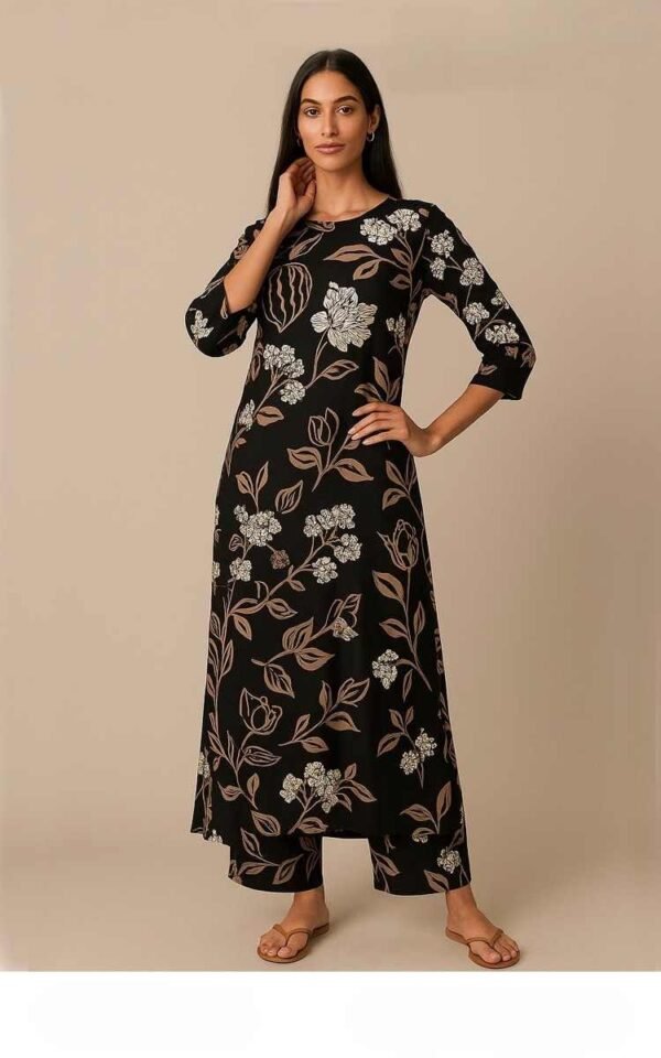 Black Stitched Co-ord Set