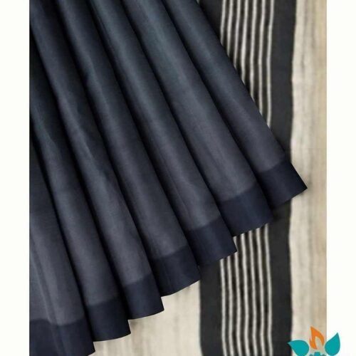 Black Pure Gicha Silk Saree