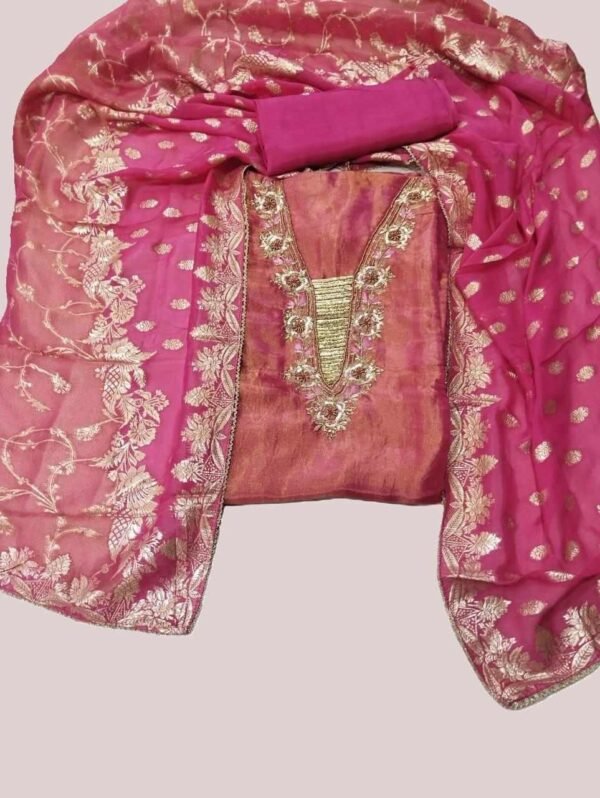 Copper Pure Shimmer Unstitched Suit