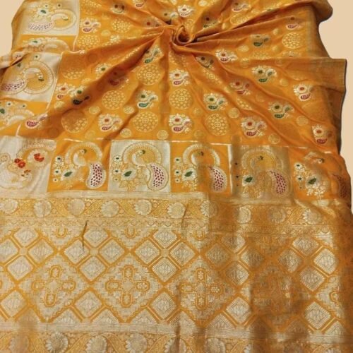 Yellow Designer Silk Saree