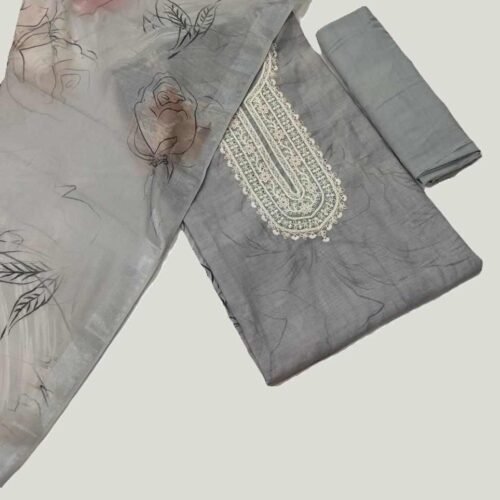 Digital Print Pure Linen Unstitched Suit