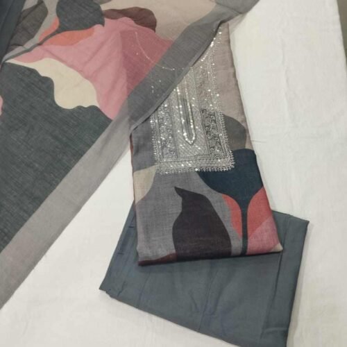 Digital Print Pure Linen Suit