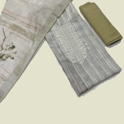 Digital Print Pure Linen Unstitched Suit