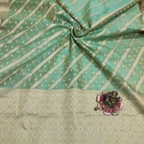 Green Handloom Pure Cotton Saree