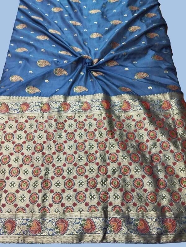 Blue Designer Silk Saree
