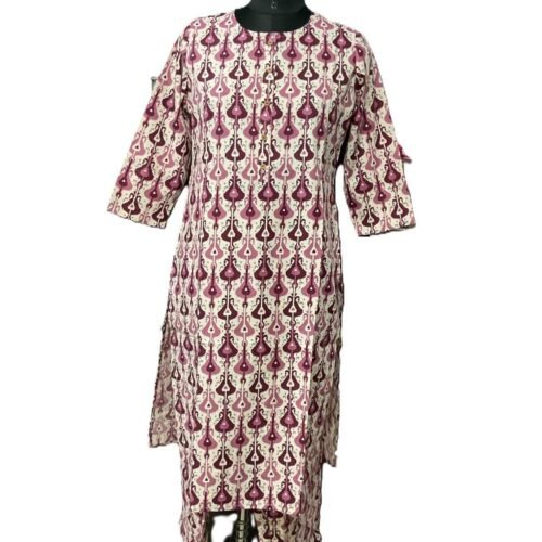 Maroon Stitched Cotton Suit