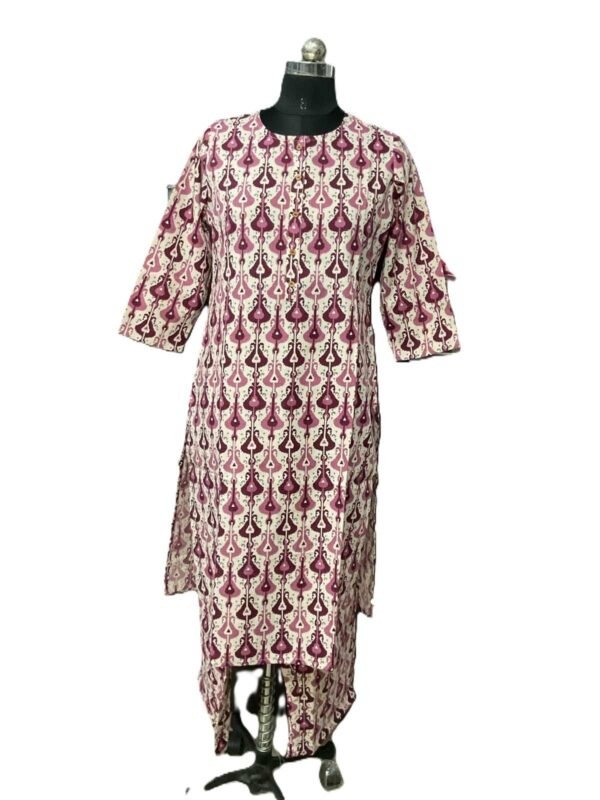 Maroon Stitched Cotton Suit