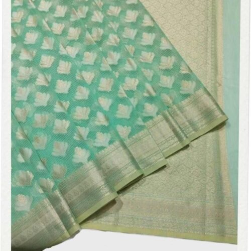 Pastel Green Handloom Pure Cotton Saree