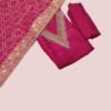 Pink Chanderi Unstitched Suit