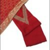 Bright Red Pure Chanderi Unstitched Suit