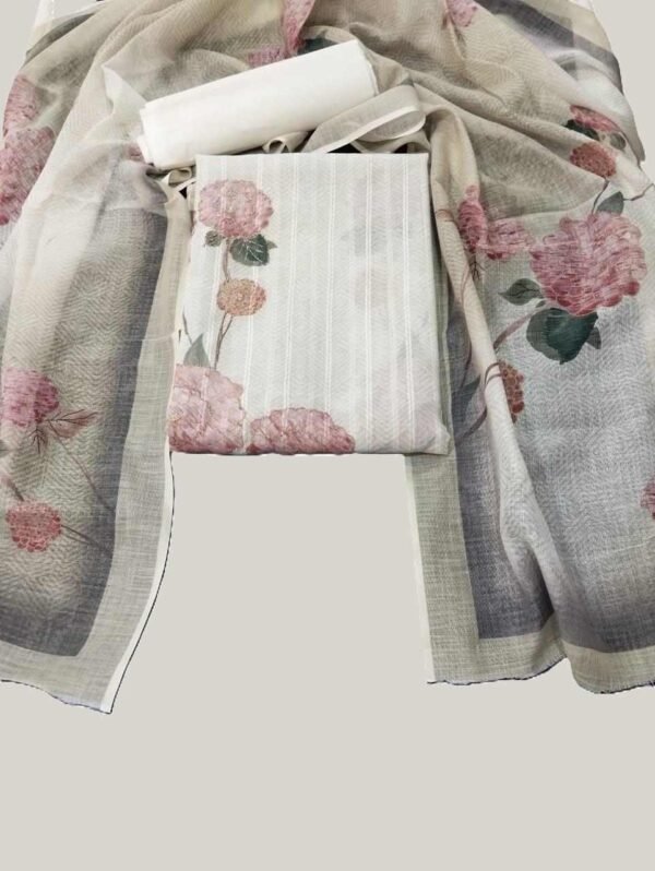 Digital Print Pure Linen Unstitched Suit