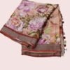 Digital print linen saree