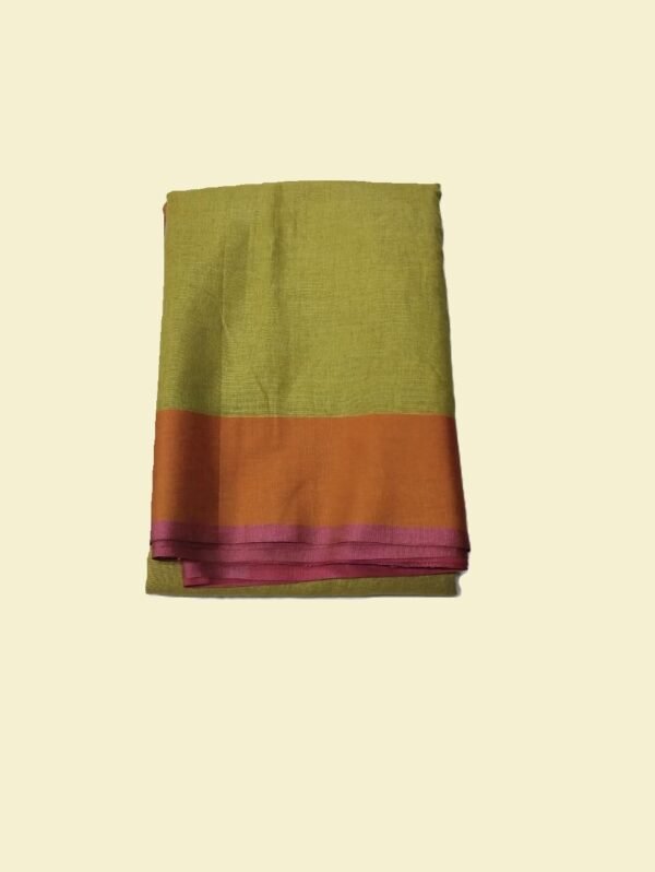 Mehandi Pure Linen Saree