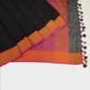 Black Pure Linen Saree