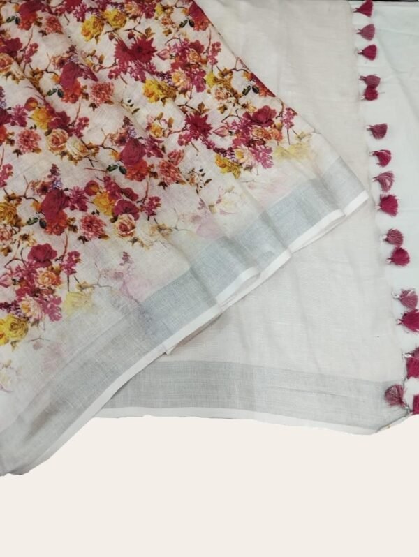 Pure Linen Saree