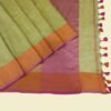 Mehandi Pure Linen Saree
