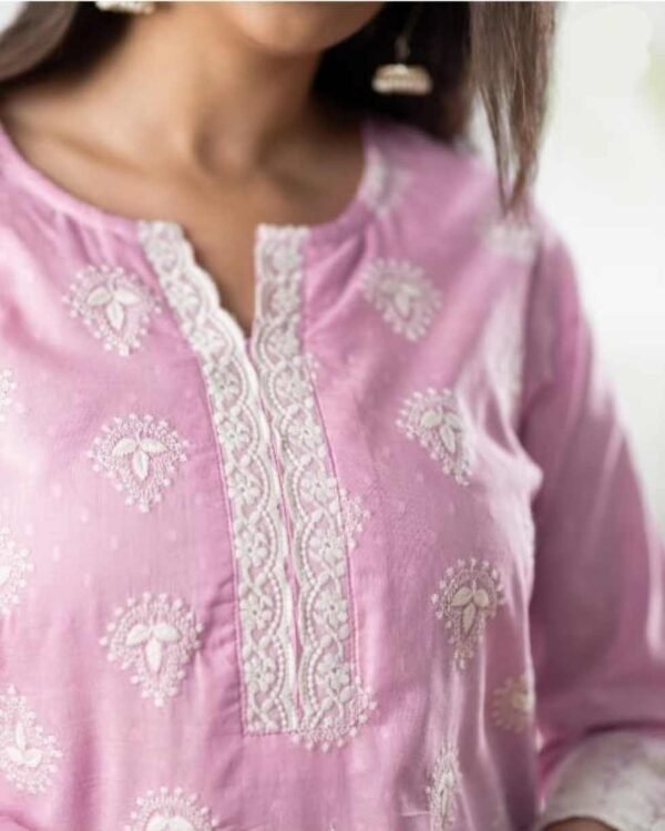 close up of embroidery work