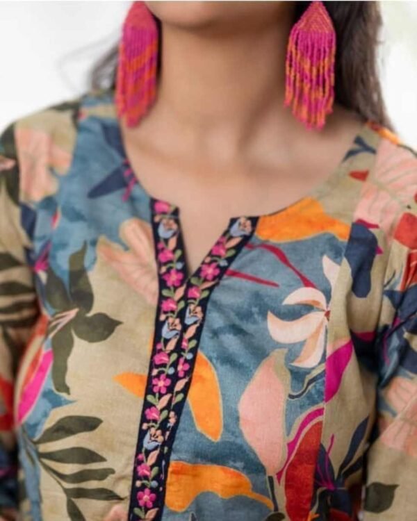 Beige Pure Cotton Stitched Suit