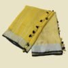 Yellow Pure Linen Saree