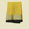 Yellow Pure Linen Saree