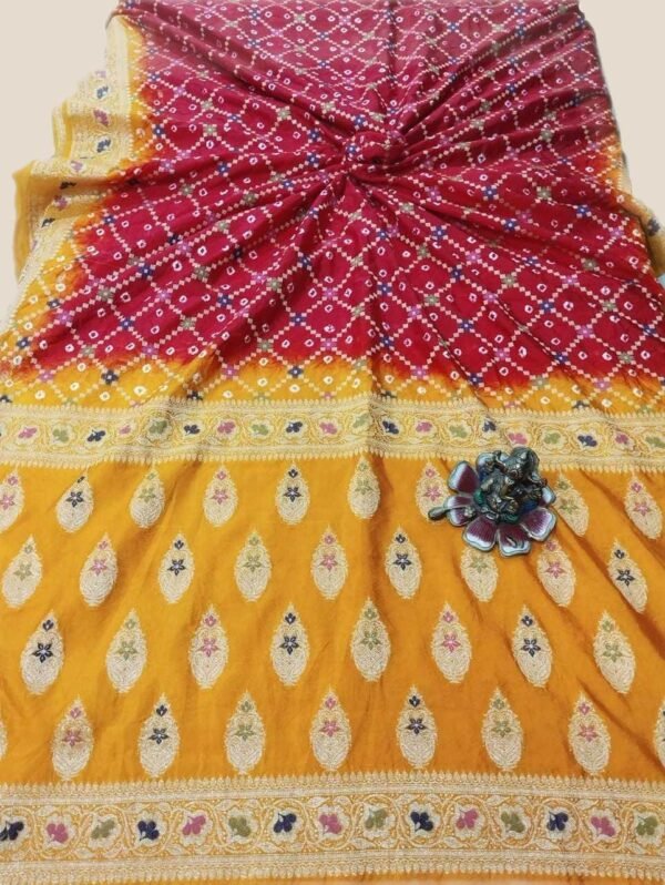 BS001604-1(3) Red Banarasi Silk Saree