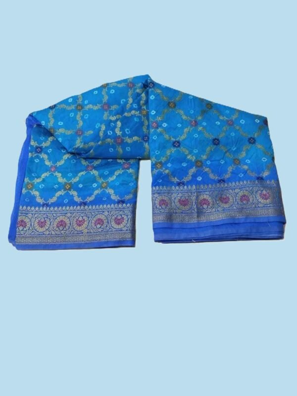 Sky Blue Banarasi Silk Saree
