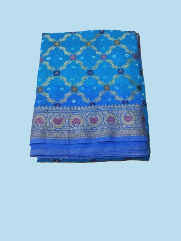 Sky Blue Banarasi Silk Saree