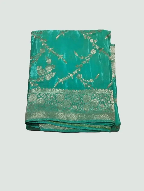 Green Crepe Silk Saree