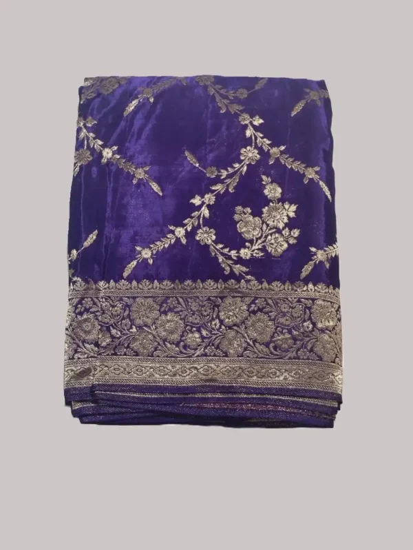Light Purple Crepe Silk Saree