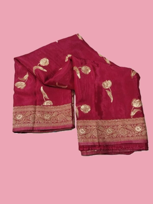 Rani Crepe Silk Saree