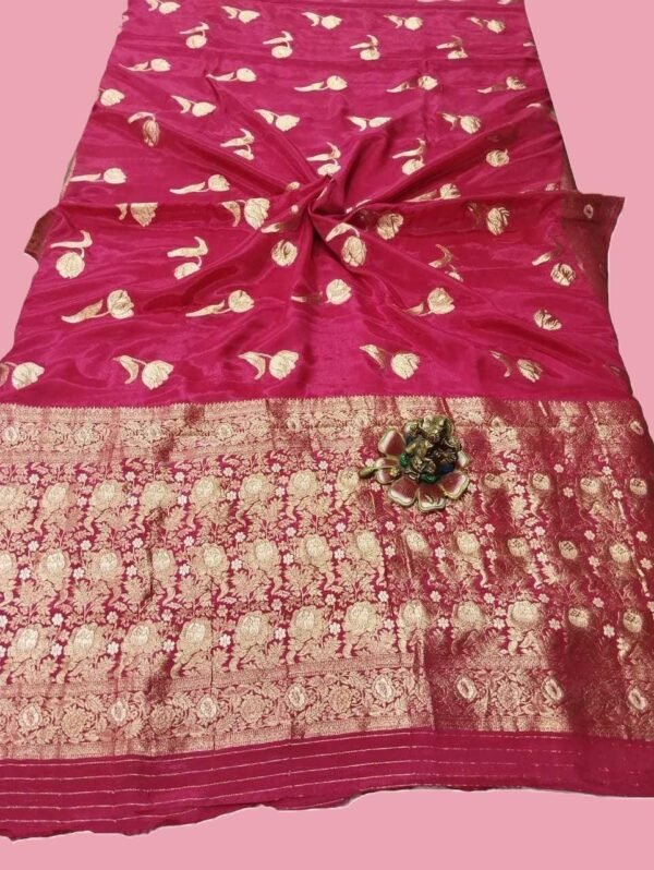 Rani Crepe Silk Saree