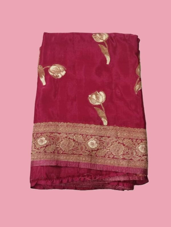 Rani Crepe Silk Saree