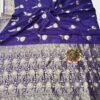 Royal Blue Crepe Silk Saree
