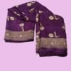 BS002218-7(2) Light Purple Crepe Silk Saree