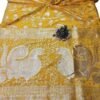 Bright Yellow Banarasi Silk Saree