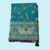 Aqua Blue Banarasi Silk Saree