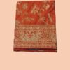 BS002265-3(4) Bright Orange Banarasi Silk Saree