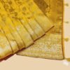 Bright Yellow Banarasi Silk Saree