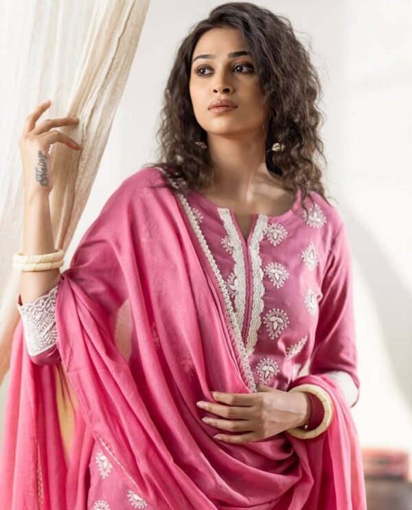 Dark Pink Stitched Suit