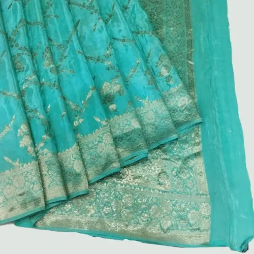 Green Crepe Silk Saree Green Crepe Silk Saree